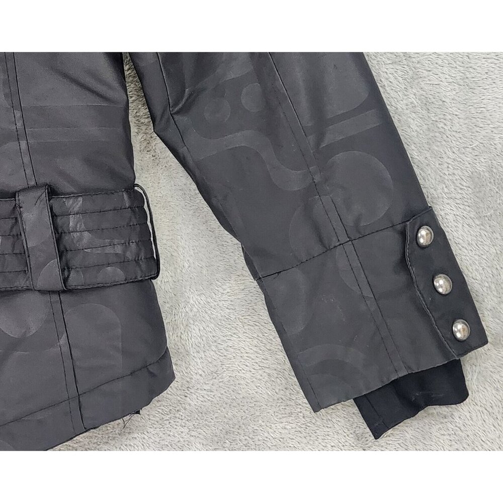 Five Fifty Five Jacket Womens Medium Black Retro Full Zip Long Sleeve Coat - Picture 9 of 14